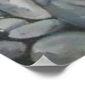 Strandsteine Muscheln Kies Felsen Malerei Poster (Ecke)