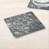 Strandsteine Muscheln Kies Felsen Malerei Rechteckiger Pappuntersetzer (angewinkelt)