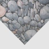 Strandsteine Muscheln Kies Felsen Malerei Seidenpapier (Ausschnitt)