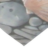 Strandsteine Muscheln Kies Felsen Malerei Tischdecke (Schrägansicht)