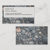 Strandsteine Muscheln Kies Felsen Malerei Visitenkarte (Vorne/Hinten)