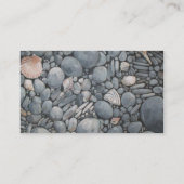 Strandsteine Muscheln Kies Felsen Malerei Visitenkarte (Rückseite)