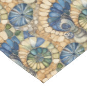 Strandsteinfassglas und Seashell-Mosaik Tischdecke (Schrägansicht)