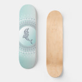 Strandstil-Delfin-Mandala Skateboard (Vorderseite)