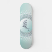 Strandstil-Delfin-Mandala Skateboard (Vorderseite)