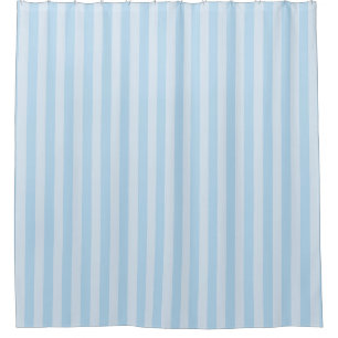 Strandstil-leichte blaue gestreifte Duschvorhang