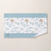Strandstil Maritime Küstenmonogramm Badhandtuch Set (Handtuch)
