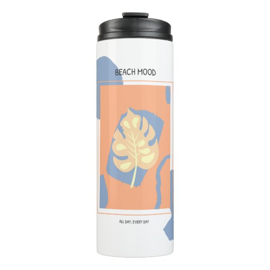Strandstimmung Abstrakt tropisches Leaf Thermosbecher (Vorderseite)