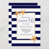 Strandstrand 16 . Geburtstag Geburtstag Einladung (Vorne/Hinten)