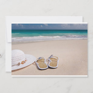 STRANDSTRAND FLIPFLOPS HAT FERIENWOHNUNG OZEAN bla