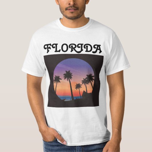 STRANDSTRAND FLORIDA PALM BÄUME T - Shirt (Vorderseite)