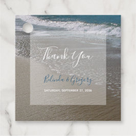 Strandstrand und Hochzeitsgeschenk für Sand Geschenkanhänger