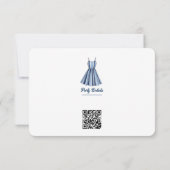 Strandstreifen-Feier QR-Code RSVP Karte (Rückseite)