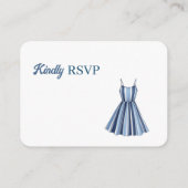 Strandstreifen-Feier RSVP Begleitkarte (Rückseite)
