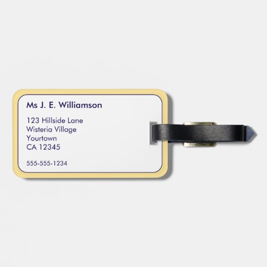 Strandstreifen Gepäckanhänger (Rückseite horizontal)