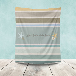 Strandstreifen und Starfish Fleece Blanket