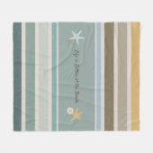 Strandstreifen und Starfish Fleece Blanket (Vorderseite (Horizontal))