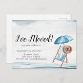 Strandstuhl, Parasol neue Adresse Ankündigung (Vorne/Hinten)