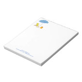 Strandstuhl Regenschirm Tropischer Sommer Streifen Notizblock (Rotiert)