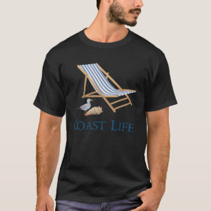 Strandstuhl Sand Küste Leben T-Shirt