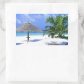 Strandstuhl - Sommer Bliss Rechteckiger Aufkleber (Tasche)