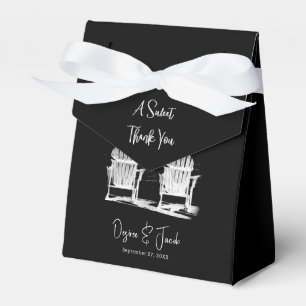 Strandstühle Adirondack Schwarz-Weiß Hochzeit Geschenkschachtel