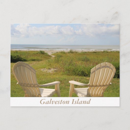 Strandstühle auf der Galveston Island Postcard Postkarte (Vorderseite)