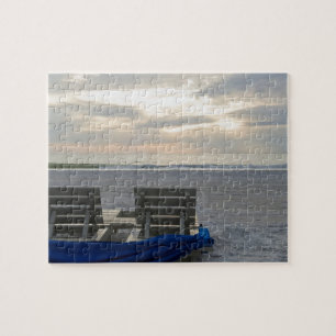 Strandstühle auf Strand St. Peters am Puzzle