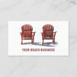 Strandstühle Brown White Rustikal Visitenkarte