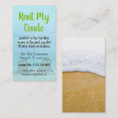 Strandstühle Coastal Condo Zuhause Rental Visitenkarte (Vorne/Hinten)