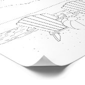 Strandstühle Erwachsenenfarbenplakat Poster (Ecke)