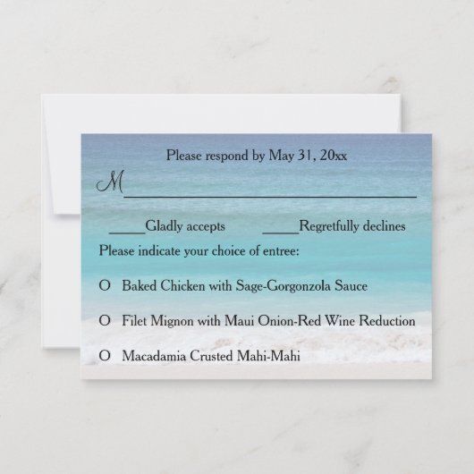Strandstühle Hochzeit RSVP (Rückseite)