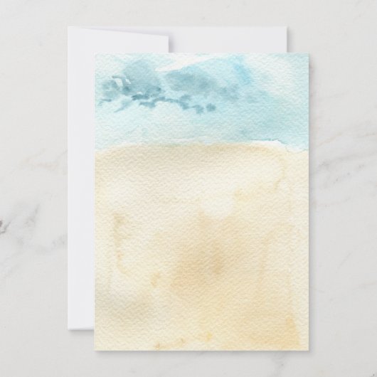 Strandstühle in Aquarellform - Ankündigung (Rückseite)