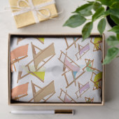 STRANDSTÜHLE IN VIELEN FARBEN SEIDENPAPIER (Geschenk)