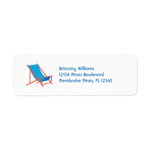 Strandstühle-Label (Vorne)