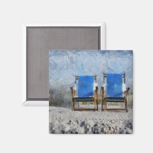 Strandstühle Magnet (Vorderseite/Rückseite)