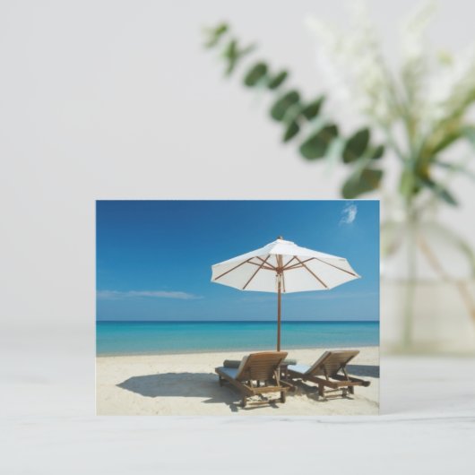 Strandstühle Postkarte (Stehend Vorderseite)