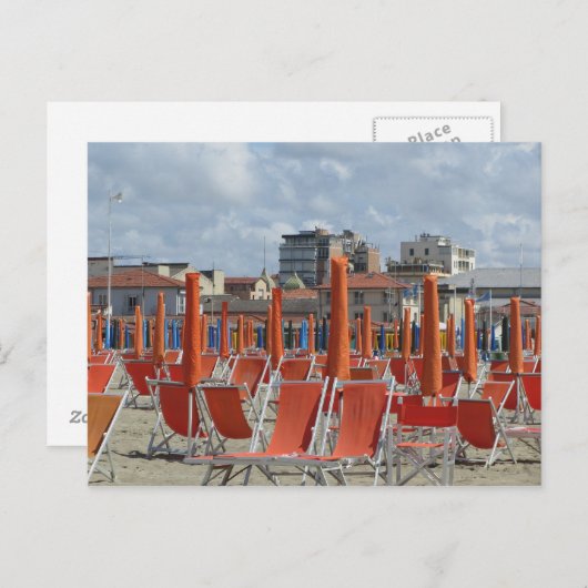 Strandstühle Postkarte (Vorne/Hinten)