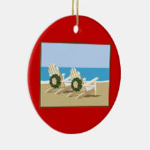 Strandstühle und Kränze Keramik Ornament (Rechts)