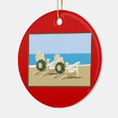 Strandstühle und Kränze Keramik Ornament (Links)