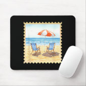 Strandstühle unter Sonnenschirm im Sommer Mousepad (Mit Mouse)