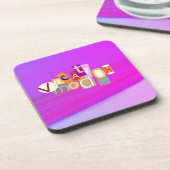 Strandstyle Retro-Urlaubsmodus  Getränkeuntersetzer (Linke Seite)