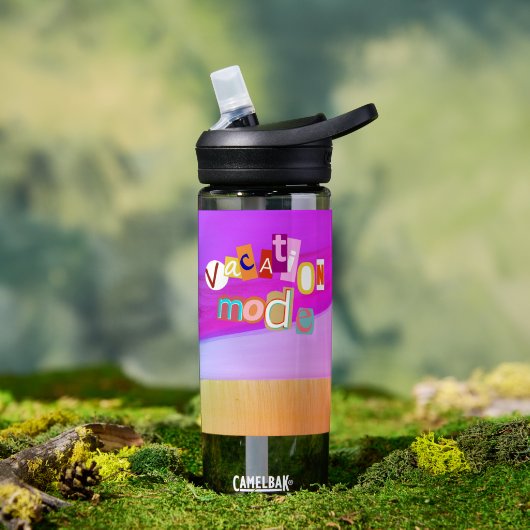 Strandstyle Retro-Urlaubsmodus  Trinkflasche (Außenbereich (gedreht))