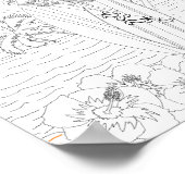 Strandsurfbretter für Erwachsene mit Farbplakat Poster (Ecke)