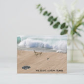 Strandszene Adresswechsel Postkarte (Stehend Vorderseite)