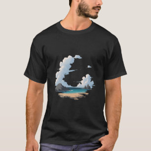 Strandszene auf einer Insel T-Shirt