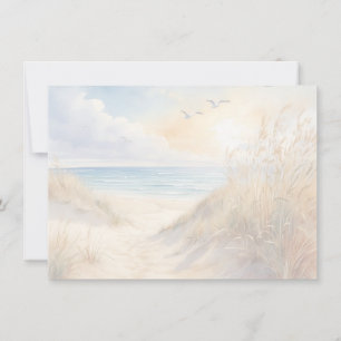 Strandszene Flachnotizkarte Mitteilungskarte