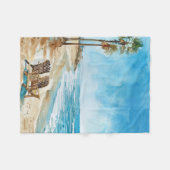 Strandszene Fleecedecke (Vorderseite (Horizontal))