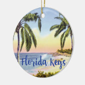 Strandszene Florida Keys Keramik Ornament (Links)