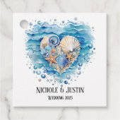 Strandszene Geschenkanhänger (Vorderseite)